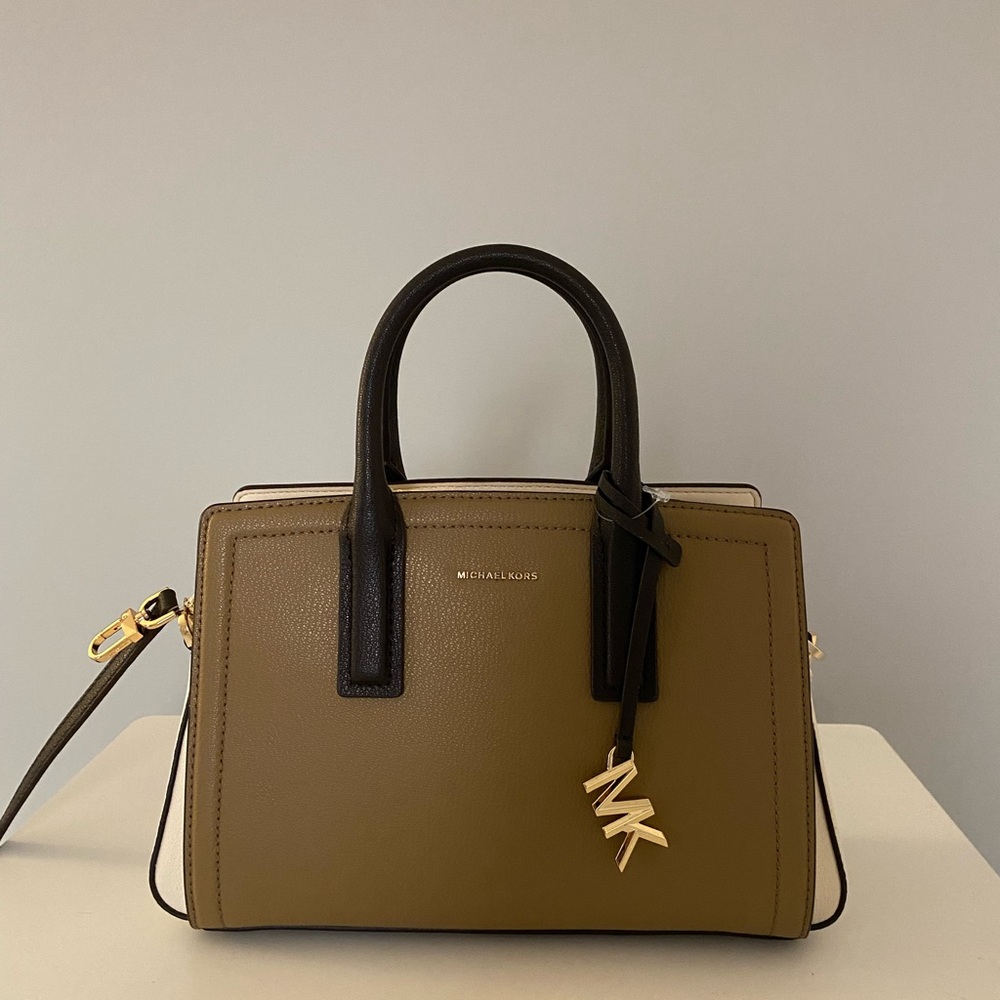 Michael Kors Black and Tan Satchel Brand New